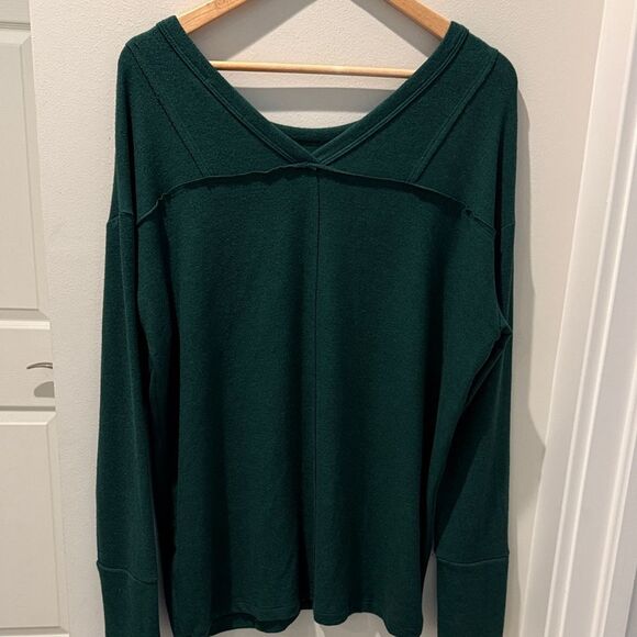Michael Stars Forest Green Ivy Madison Brushed Jersey Sweater size XL NWT - Picture 2 of 10